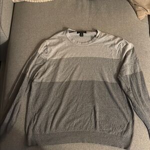 Banana Republic Gray Striped Sweater